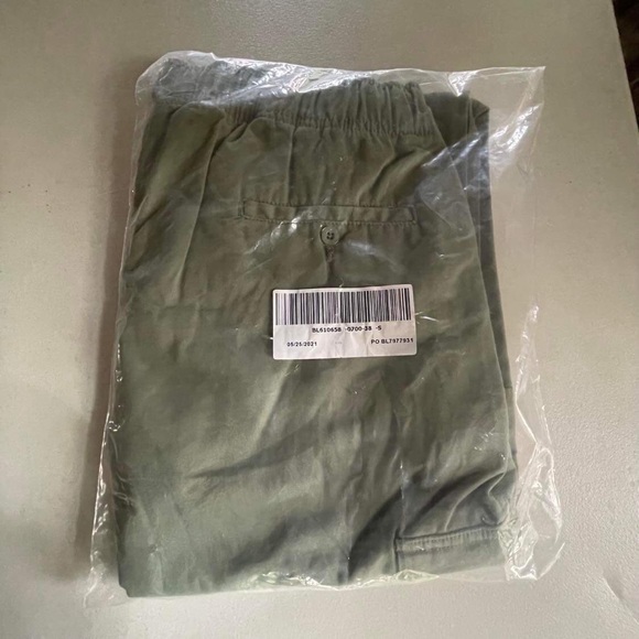 Men’s JOHN BLAIR stretch waist cargo pants NWT Sage green size 38S - Picture 4 of 4
